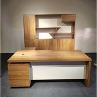 Meubles de bureau de luxe en MDF en gros, ensemble table et chaise de bureau convertible, mobilier de bureau en bois, bureau en forme de L