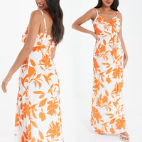 2024 usine nouvelle mode Sexy décontracté grande taille imprimé fleuri Maxi longue robe personnalisée pour les femmes plage Boho robe