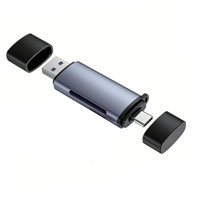 Lecteur de carte SD TF externe USB Type-C 2 en 1 JCR001S 3.0
