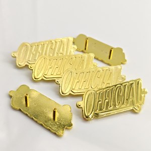 Étiquettes de vêtements et étiquettes typographiques en métal doré gravées au laser, 3D en relief, lavables, pour vestes et vêtements - Product Image 4