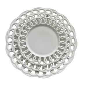 <span class=keywords><strong>Assiette</strong></span> <span class=keywords><strong>creuse</strong></span> en céramique à relief moderne vente directe d'usine pour la maison Restaurant fête vaisselle occidentale affichage gâteau aux fruits - Product Image 5