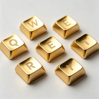 Custom Engraved Stainless Steel Keycaps Personalized Alphabet Key Caps CNC Machined Customizable Decor Replacement Keycap
