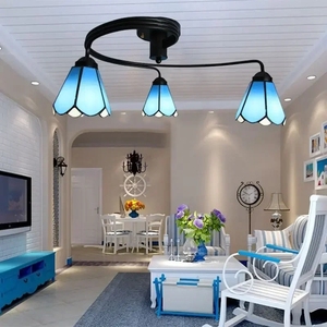 Lámpara de Techo Moderna para Dormitorio Mediterráneo, Estilo Nórdico, Color Azul, para Sala de Estar, Estilo Princesa, Súper Moderna, para Bebés - Product Image 4