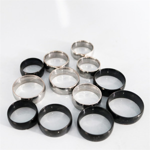 Pet lover double <b>cat</b> silhouette <b>ring</b> stainless steel wide-sided glossy male and female neutral wind cross-border wholesale <b>ring</b> - Product Image 3