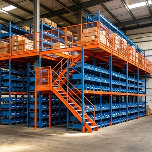 Système de rayonnage en acier robuste pour plateforme de mezzanine, optimisation de l'espace de stockage multi-niveaux pour entrepôt - Product Image 2