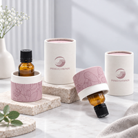 Emballages personnalisés de tubes en papier cylindriques de haute qualité, boîtes en carton pour cosmétiques, huiles essentielles, flacon de 50 ml, matériaux recyclés