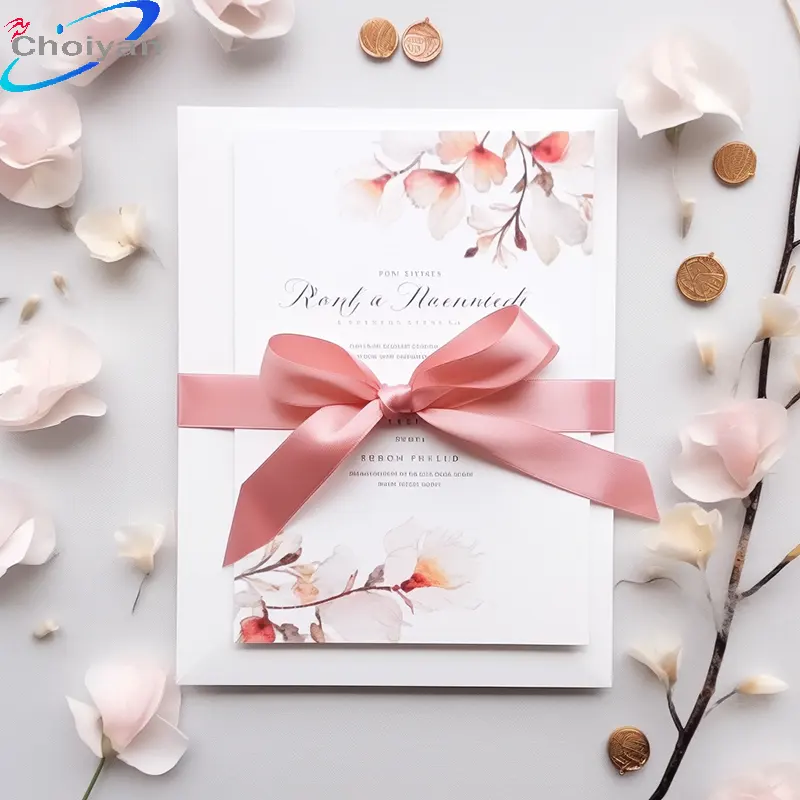 Feature-Rijke Gladde Carte D Uitnodiging Mariage Trouwkaart Paspoortkaarten Uitnodiging Bruiloft