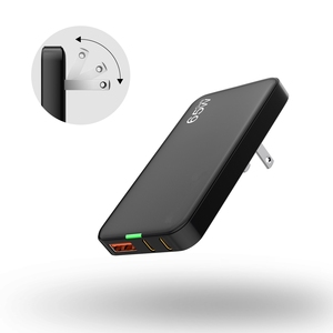 65W GaN <b>USB</b>-C Wall Charger 3-Port Fast Charging <b>Adapter</b> Ultra-Slim Foldable <b>Plug</b> for MacBook Air iPad Pro iPhone Galaxy - Product Image 1