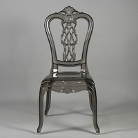 Chaises de salle à manger contemporaines en plastique transparent acrylique cristal pour la maison, le bureau, le bar, les banquets, les fêtes, les hôtels, les mariages, les événements en plein air