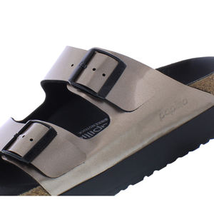 Chaussures Birkenstock Arizona Papillio Flex Platform Narrow Unisexes Couleur : Taupe Métallique Électrique |   100% authentique - Product Image 3