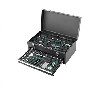 Juego de herramientas multifuncional para el hogar en caja de hierro, taladro eléctrico, caja de herramientas eléctrica, herramientas de renovación del hogar de tres niveles - Product Image 2