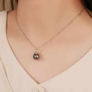 Pearl 925 Sterling Silver Small Hazelnut Pendant For Female Niche Commuters Shi Jiabei Pearl Collarbone Chain In Stock