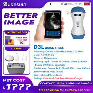 Melhor Sonda de Ultrassom 3-em 1 para OB-GYN e Imagem Cardíaca com Doppler Colorido 7.5/10 MHz Sonda Linear Fonte de Energia Elétrica - Product Image 4