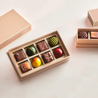 Boîte-cadeau de luxe en feuille d'or pour l'emballage de bonbons sucrés avec l'avantage UV de disparition et de gaufrage