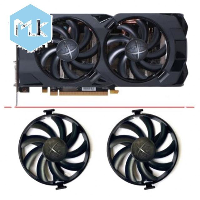 MLK F10U12S9-C Cooler Fan Replacement for XFX AMD Radeon RX 470/480/580/Edition/ RX-480P85EAJ/7 Graphics Card-Plastic Metal 3