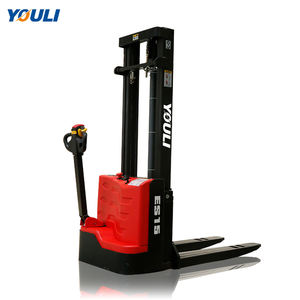 Youli, 1,5 toneladas, palé eléctrico, apilador de carga automática, carretilla elevadora, apilador de Walkie alimentado por batería, apilador de alcance de Walkie eléctrico - Product Image 2