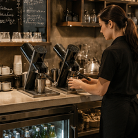 Machine à café expresso professionnelle à poser sous le comptoir pour les cafés