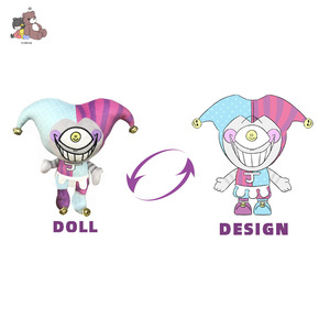 Produttore di peluche Joker personalizzato-bambola pagliaccio imbottita su misura con cappello e campane da giullare per collezione e regali - Product Image 2