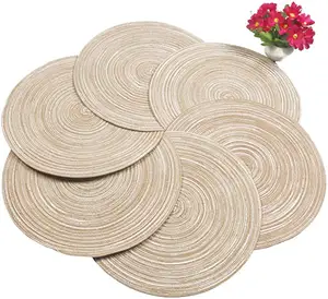 Set de napperon tressé rond, tapis de Table, rond, pour les Tables à manger, Set de tapis de Table, 10 pièces