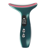 Masseur facial et cervical électrique à piles, vibration thermique, thérapie de l'éclat, appareil de beauté portable à main, pour la maison