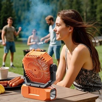 Direkt vom Hersteller: 20000mAh Akku-betriebener Elektrischer Wiederaufladbarer 3-Gang-Ventilator mit Licht, Fernbedienung und Bürstenlosem Motor für Camping