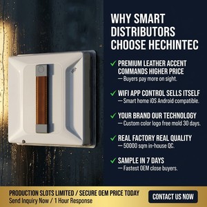 OEM ODM Premium Quadratischer Fensterputzroboter mit WLAN-App-Steuerung, Lederakzenten, Magnetischer Automatischer Glasreiniger, Individuelles Logo und Verpackung - Product Image 5