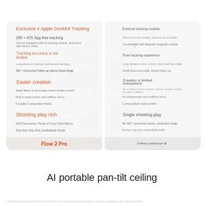 Stabilisateur de Téléphone Portable Insta360 Flow <span class=keywords><strong>2</strong></span> Pro Recommandé par Movie Hurricane, Triaxial, Portatif, Pliable et de Stabilisation - Product Image 3