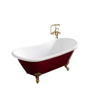 אמבטיה אקרילית קטנה, עצמאית, יוקרתית, קלאסית, עם רגליים - Product Image 5