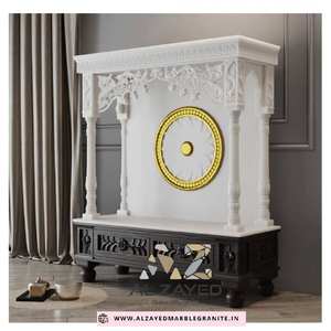 Temple artisanal en marbre blanc pur pour la salle de prière, décoration spirituelle traditionnelle - Product Image 5