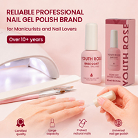 YOUTH ROSE 2026 Nouvelle Base de Vernis Gel UV SANS HEMA SANS TPO Sans Chauffage Forte Adhérence Auto-lissante pour Fournitures Onglerie