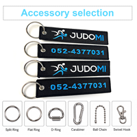 Porte-clés brodés personnalisés avec logo en gros pour souvenirs de voyage, cadeaux de mode et artisanat de jet tags en tissu personnalisés