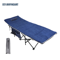 STARRYHEART Lit de camping pliant de luxe portable Lit de couchage pliable d'extérieur inclinable