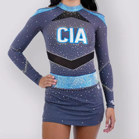 Top vente personnalisé votre propre Logo jeunes filles All Star Cheerleading uniforme Cheer haut et jupes avec strass brillant