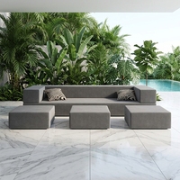 Canapé-lit modulaire sur mesure à une place, en velours, en forme de L, avec housse amovible, rembourrage en éponge haute densité, style moderne minimaliste