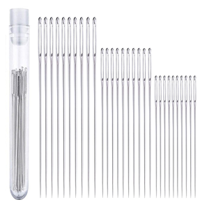 スチール製家庭用裁縫キット針大きな目に尖った大きな穴の手縫い針 - Product Image 2