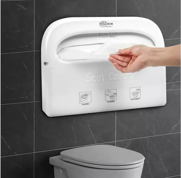 Wegwerp Wc-Bril Pad Papier Dispenser Ophangen Opslag Voor Latrine Maandverband Half Opvouwbare Wc-Bril Hoes Dispenser