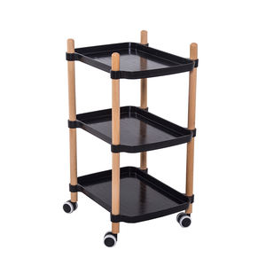 Foldable 손 강요 롤러 선반 4 바퀴 트롤리 부엌 트롤리 호화스러운 필수품 선반 책꽂이 - Product Image 2