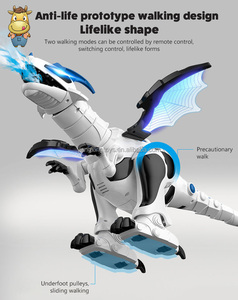 ของเล่นไดโนเสาร์บังคับวิทยุไฟฟ้า พร้อมปีก ไฟ สเปรย์ดนตรี โปรแกรมการเดิน ควบคุมด้วยรีโมท ชุดของเล่นสัตว์ไดโนเสาร์ - Product Image 6