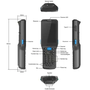 High Cost Effective Android Device IP67 Handheld Terminal Data Collector 1d 2d Barcode Scanner PDA For Warehouse Inventory