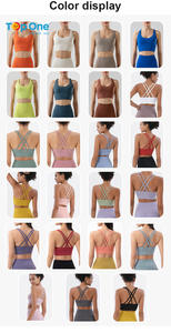 Top One China Athletic Workout Rembourré Racerback Crossover Fitness Strappy Yoga Soutien-Gorge De Sport Pour Gros Seins - Product Image 2