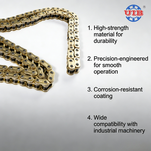 Chaîne de joint d'huile de pièces de rechange de moto de haute qualité-520H silencieux-chaîne de moteur de moto en or améliorée - Product Image 1