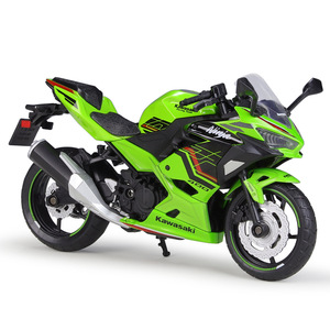 CCA Diecast <span class=keywords><strong>1</strong></span>:12 Kawasaki Ninja 400 modello giocattolo per bambini sterzo anteriore decorare modello di moto di simulazione in metallo - Product Image 1