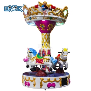 Bán Chạy Hấp Dẫn 3 Chỗ Mini Fairground Rides Mini Carousel Merry Go Round Cho Trung Tâm Mua Sắm - Product Image 4
