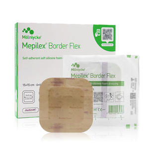 Pansement auto-adhésif en mousse de silicone souple Mepilex Border Flex 15x15 cm - Product Image 1