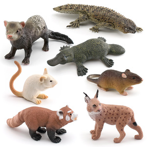 Figurine de modèle de faune simulée <span class=keywords><strong>Bobcat</strong></span> Red Panda Mouse Platypus Furet Lézard à queue épineuse - Product Image 6