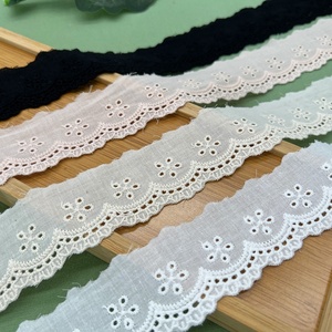 Tela de encaje fino de algodón 100% de 4cm de ancho, rosa claro, malla negra, cuello alto, vestido de princesa Lolita para niños con puños de animales - Product Image 3