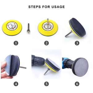 أقراص صنفرة ، خطافات ، ورق صنفرة, قرص صنفرة <span class=keywords><strong>3</strong></span> بوصة ، خطاف وحلقة رطب جاف ، أداة صنفرة <span class=keywords><strong>3</strong></span> بوصة + وسادة دعم ، لوحة عزل فوم ناعمة لأعمال النجارة - Product Image 5