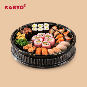 Karyo KY-321 Vòng dùng một lần <span class=keywords><strong>Sushi</strong></span> <span class=keywords><strong>container</strong></span> Pet PS Hộp bao bì nhựa cho takeout salad <span class=keywords><strong>Sushi</strong></span> - Product Image 1