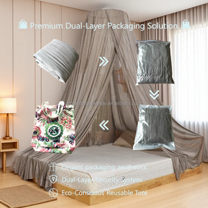 <span class=keywords><strong>Tente</strong></span> <span class=keywords><strong>de</strong></span> <span class=keywords><strong>lit</strong></span> anti-radiation EMF ronde en fibre d'argent - Product Image 4