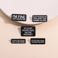 Épinglette en émail 'Je suis bien, laissez-moi tranquille' avec broches en métal, motif 'Si c'est trop fort, vous êtes trop vieux', 'Je ne peux pas être bien tout le temps', badge de revers, cadeau